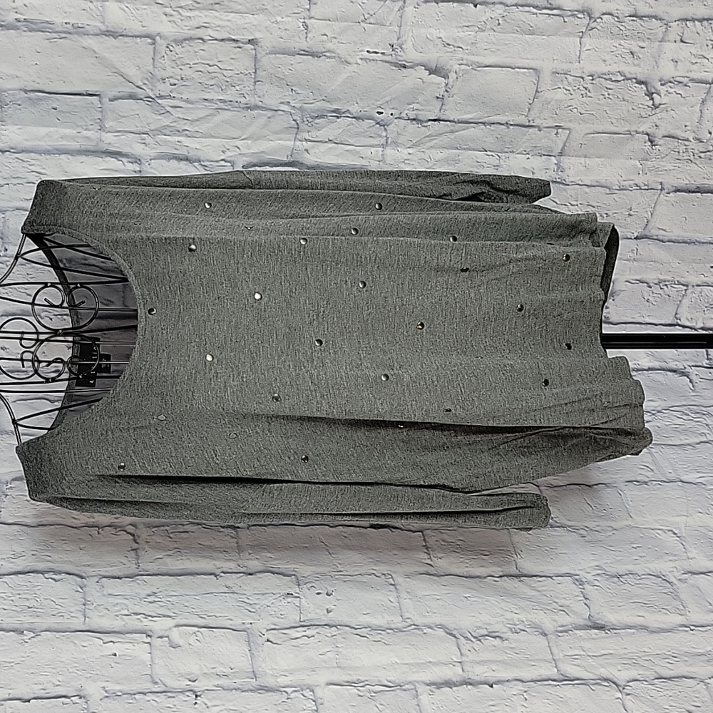 ATTENTION Gray Studded Blouse XL‎